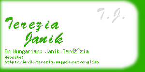 terezia janik business card